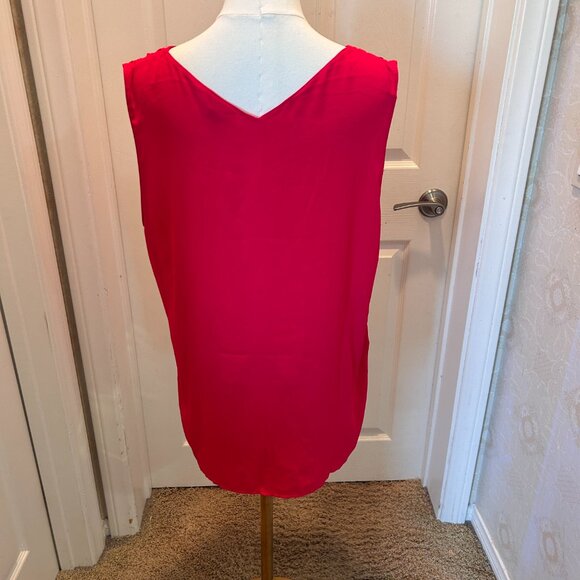 ANN TAYLOR Red Tank Shell Blouse in Women's Size Large - Picture 3 of 7